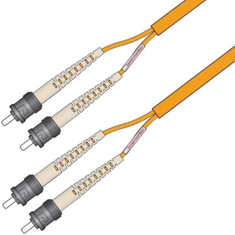 P-OM1-D5O-STP-STP-xx Fiberworks AS  Snor MM DPX Forsterket ST/PC-ST/PC xx m 62,5/OM1 3x5mm Oransje