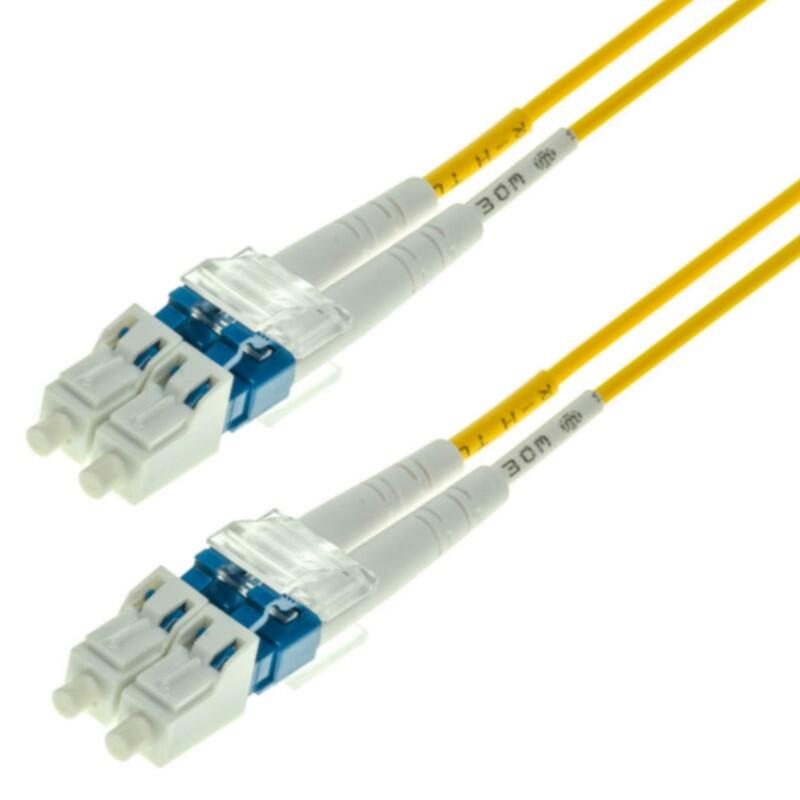 P-SM9-D2Y-LCU-LCU125 Fiberworks AS  Snor SM DPX LC/UPC-LC/UPC 1,25 m 9/OS2 G.657.A2 2x ø2mm Gul