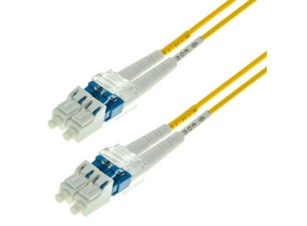 Snor SM DPX LC/UPC-LC/UPC 1,25 m 9/OS2 G.657.A2 2x ø2mm Gul 