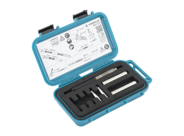 9.0mm MiniSonde 33kHz for 12mm mikrorør Inkl. boks og batterier, M5/6 innv gjeng 