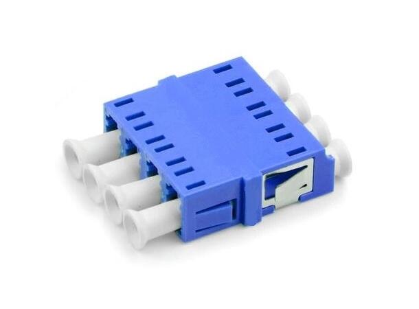Adapter SM LC-QUAD Blue Flangeless, metal clip, Zr. sleeve 