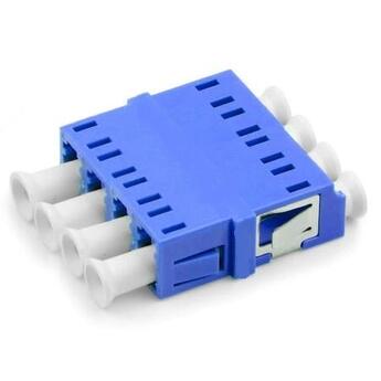 ADA-LCQUADBLUE/FL Fiberworks AS 6918274 Adapter SM LC-QUAD Bl&#229; Uten flens, metall klips, keramisk hylse
