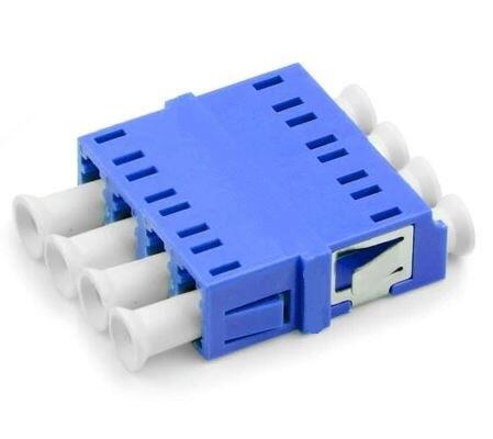 ADA-LCQUADBLUE/FL Fiberworks AS 6918274 Adapter SM LC-QUAD Bl&#229; Uten flens, metall klips, keramisk hylse