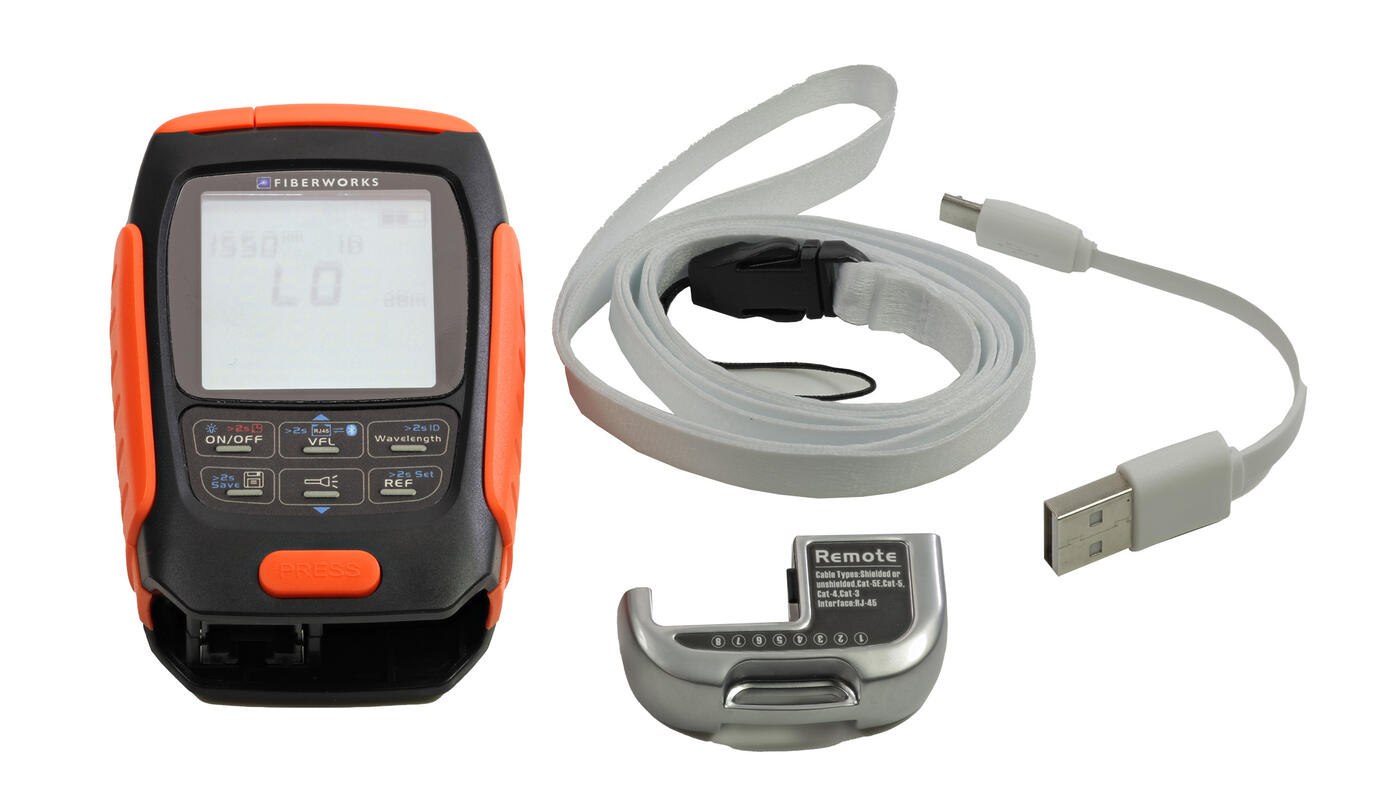 TM-FW-OPM-6B Fiberworks AS  Fiberworks Optisk effektmeter m/VFL 700-1700 nm InGaAs, -50 til +26 dBm