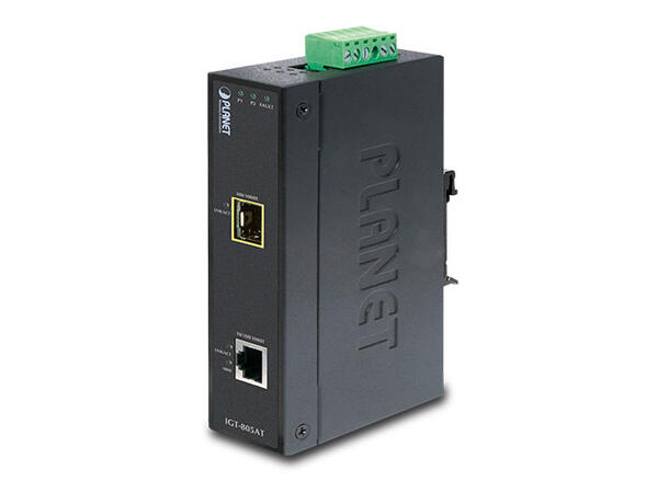 IGT-815AT DC GE Compact Media Converter SFP-RJ45, 12-48V DC, industrial temp. 