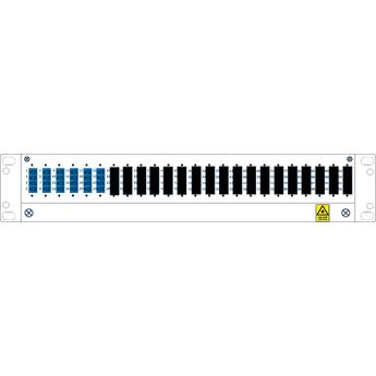 SP-FP15-KIT2-LCU-24 Fiberworks AS  Panel 1,5U med 24 LC/UPC fiberhaler 6 LC-QUAD adapter, installasjonsett