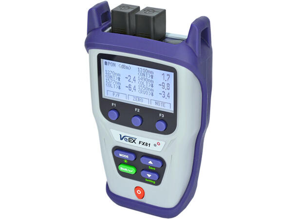VeEX FX81 XGS-PON/GPON effektmeter 1490/1577 nm + std. OPM, SC/APC konn.