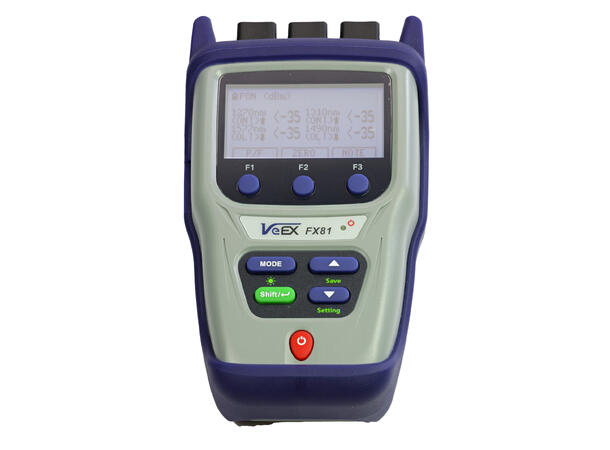 VeEX FX81 XGS-PON/GPON effektmeter 1490/1577 nm + std. OPM, SC/APC konn. 