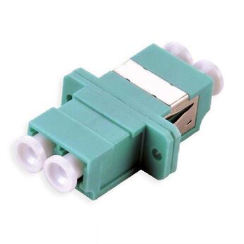 ADA-LCDPXAQUA Fiberworks AS LCDPXAQUA Adapter MM LC-DPX OM3 Aqua Med flens, metall klips, keramisk hylse