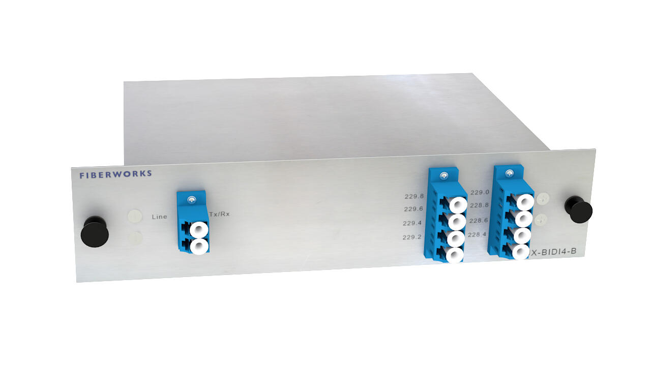 F-OMUX-BIDI4LB-B Fiberworks AS  Fiberworks 4 ch. BiDi DWDM mux/demux O-band low, Single Fiber, LC/UPC, B-side