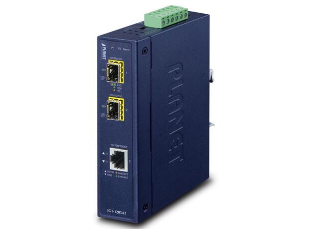 IGT-1205AT Industrial GigE Media Conv. 1xRJ45, 2x 100/1000