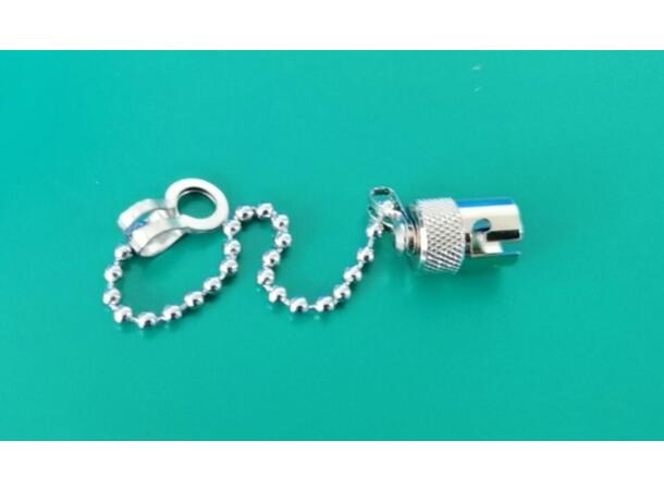 Metal beskyttelsehette for ST adapter Metall, med lenke. 