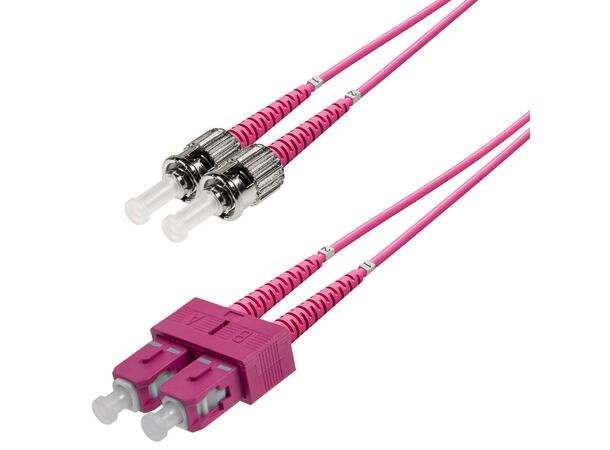 Snor MM DPX SC/PC-ST/PC xx m 50/OM4 BIF 2x ø2mm Erika Fiolett 