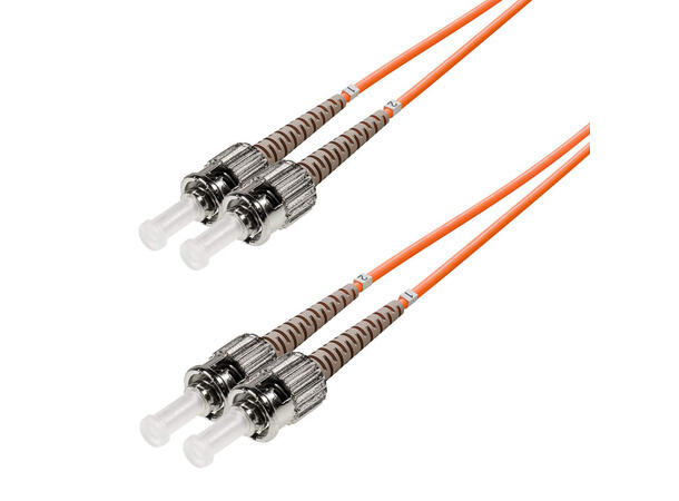 Snor MM DPX ST/PC-ST/PC xx m 50/OM2 2x ø2mm Oransje - Fiberworks