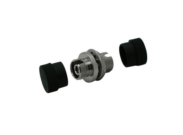 Adapter SM/MM FC Hvit støvhette Metall, keramisk hylse, D-hull 