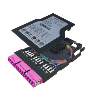 MPB6-KFO4-0F0Sh12LU Fiberworks AS  Module MM 12xLC/PC for splicing 50/OM4 BIF, MPB6 Module, Magenta, B90