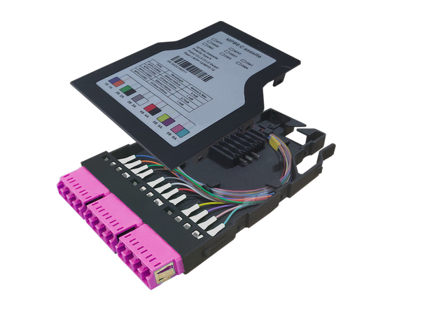 Module MM 12xLC/PC for splicing 50/OM4 BIF, MPB6 Module, Magenta, B90 