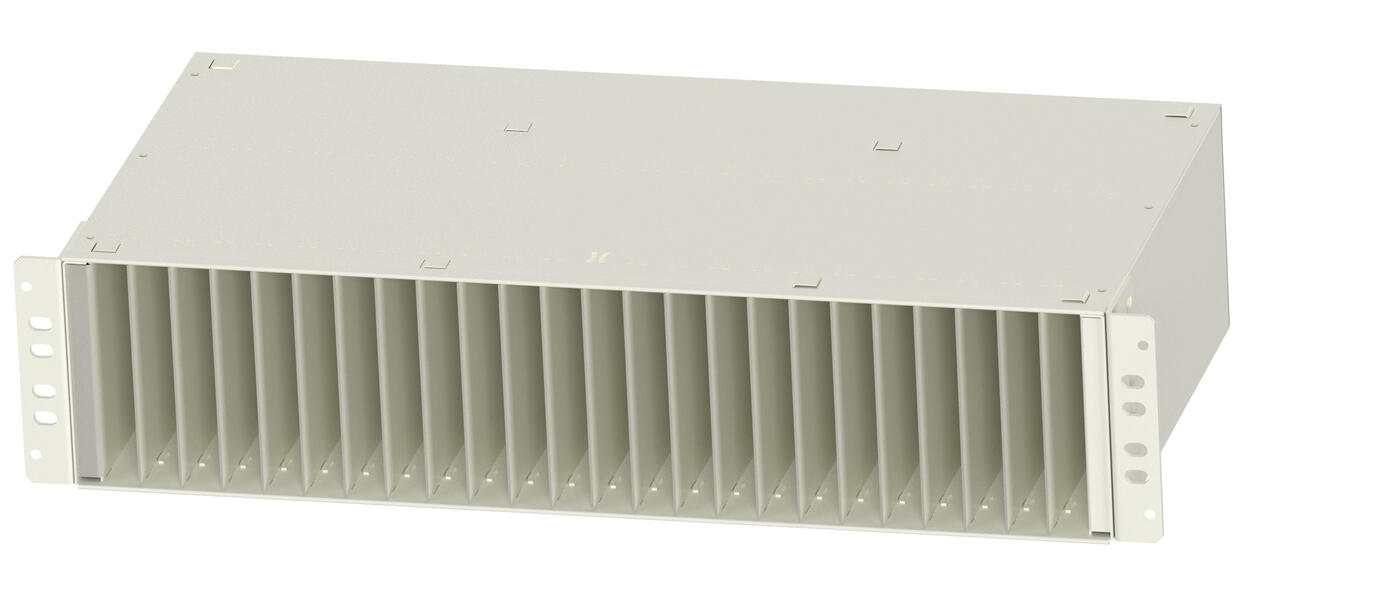 SP-FP-MAGASIN-2U   19&quot;/ETSI 2U Lagringsenhet, hvit Hvit RAL9010, 24 kammer