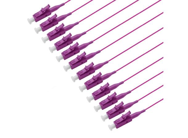 Fiberhale MM LC/PC 12-pakning 1,5 m 50/OM4 BIF, 900µm fast kledn. E.Fiolett 
