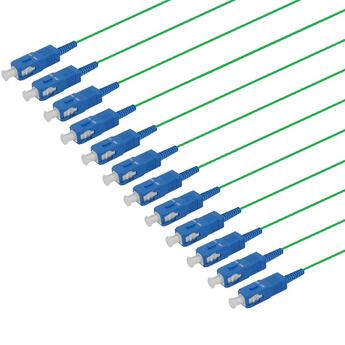 PT-SM9-T9G-SCU-15-BP Fiberworks AS  Fiberhale SM SC/UPC 12-pakning, 1,5 m 9/OS2 G.657.A2, 900&#181;m fast kledn. Gr&#248;nn