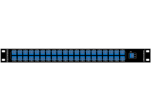 Fiberworks 40ch. Low Loss DWDM Mux+Demux ITU ch.21-60, 100GHz,19" 1RU, LC/UPC 