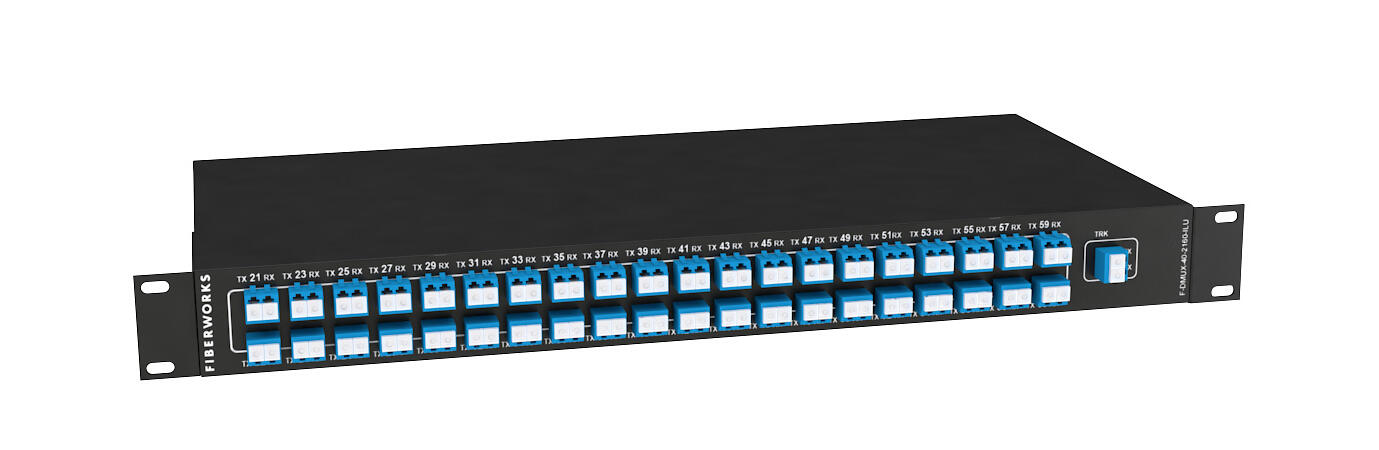 F-DMUX-40-2160-ILU Fiberworks AS  Fiberworks 40ch. Low Loss DWDM Mux+Demux ITU ch.21-60, 100GHz,19&quot; 1RU, LC/UPC