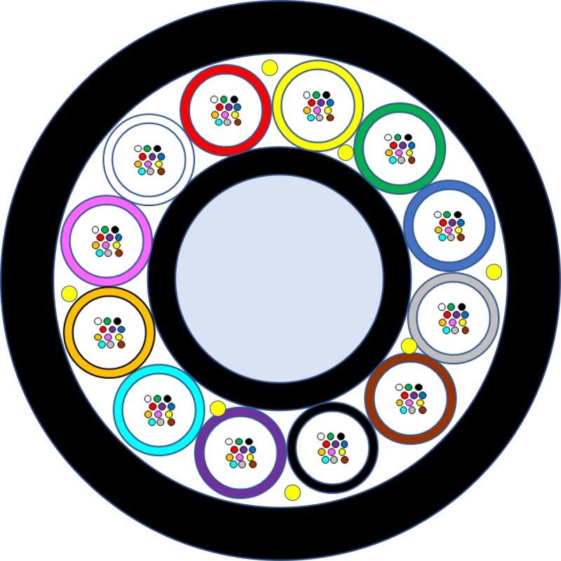 K-QXEM-S-7A1-G144-1m ZTT  G144 QXXE MIKRO, blåsekabel ø7,9 mm SM ITU-T G.657.A1/G.652.D valgfri lengde