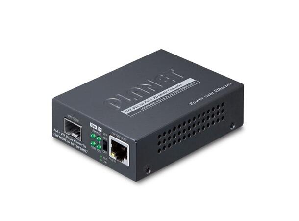 GT-805A-PD Gig Ethernet Media Converter PoE powered, 100/1000Base SFP - RJ45