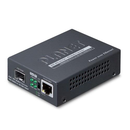 MC-PLANET-GT-805A-PD PLANET GT-805A-PD GT-805A-PD Gig Ethernet Media Converter PoE powered, 100/1000Base SFP - RJ45