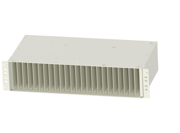 Lagringsenhet 2U 19"/ETS, hvit Hvit RAL9010, 24 kammer 
