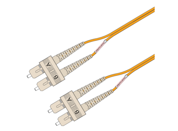 Snor MM DPX SC/PC-SC/PC xx m 62,5/OM1 2x ø2mm Oransje 