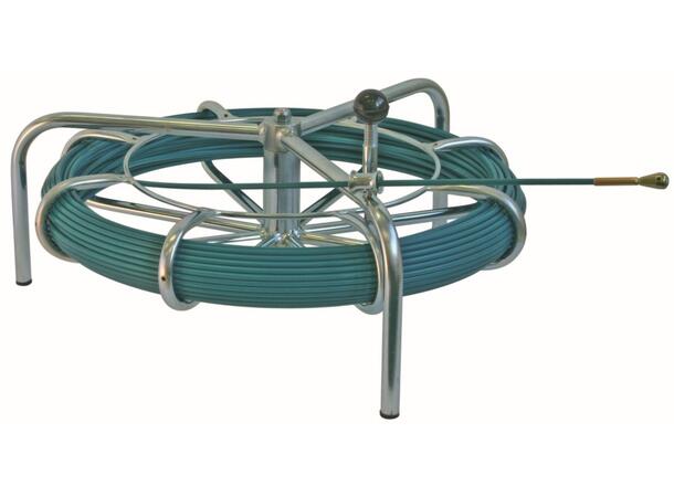 VOLTASIX glassfiber trekkefjær 6.0mm 50m På stativ, M6 gjengetapp m/kobberkjerne 