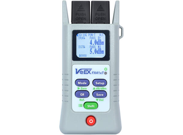 VeEX FX41xT PON Effektmeter, 1G/10G 1490/1577nm med SC/APC kontakt og VFL