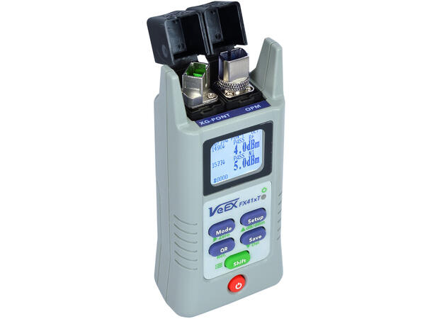VeEX FX41xT PON Effektmeter, 1G/10G 1490/1577nm med SC/APC kontakt og VFL
