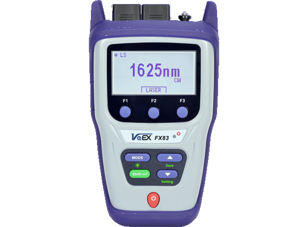 VeEX FX83 OLS lyskilde fire bølgelengder MM 850/1300nm og SM 1310/1550nm
