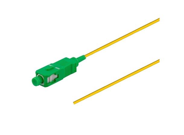 Fiberhale SM SC/APC 12-pakning, 1,5 m 9/OS2 G.657.A2, 900µm fast kledning, Gul 