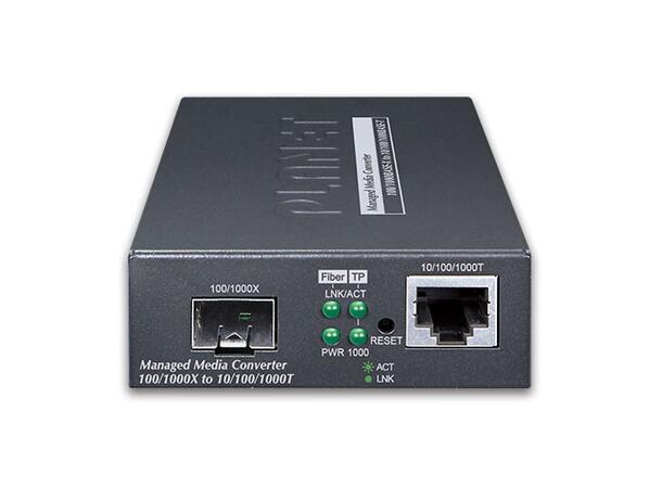 GT-915A GigE Managed Media Converter SFP Port, 10/100/1000Base-T 