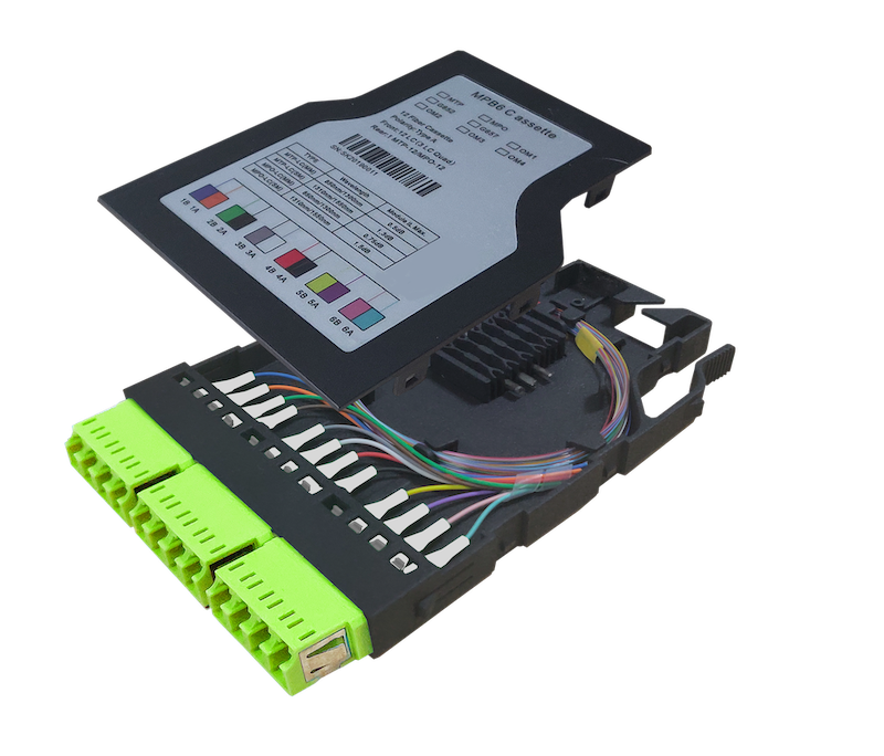 MPB6-KFO5-0F0Sh12LU Fiberworks AS  Modul MM 12x LC/PC for skj&#248;ting 50/OM5, MPB6 Modul, 12-farg. fiber, B90