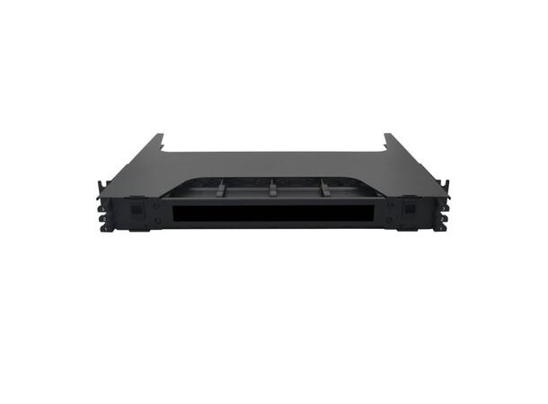 Panel 1U 19" for 12x MPB6 B90 Moduler MPB6 patch panel. Sliding m/dør 
