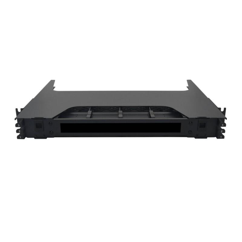 MPB6-P-1U Fiberworks AS  Panel 1U 19&quot; for 12x MPB6 B90 Moduler MPB6 patch panel. Sliding m/d&#248;r