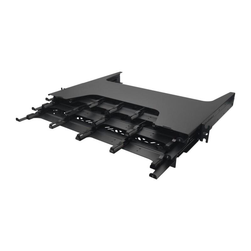 MPB6-P-1U Fiberworks AS  Panel 1U 19&quot; for 12x MPB6 B90 Moduler MPB6 patch panel. Sliding m/d&#248;r