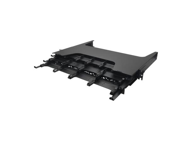 Panel 1U 19" for 12x MPB6 B90 Moduler MPB6 patch panel. Sliding m/dør 