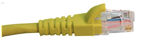 P-CAT6-S5Y-UTP0.5   Snor Cat.6 U/UTP gul 0,5 m AWG 24/7, &quot;Snag-less&quot; LSZH