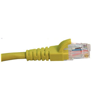 P-CAT6-S5Y-UTP0.5   Snor Cat.6 U/UTP gul 0,5 m AWG 24/7, &quot;Snag-less&quot; LSZH