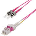 Snor MM DPX LC/PC-ST/PC 10 m 50/OM4 BIF 2x ø2mm Erika Fiolett
