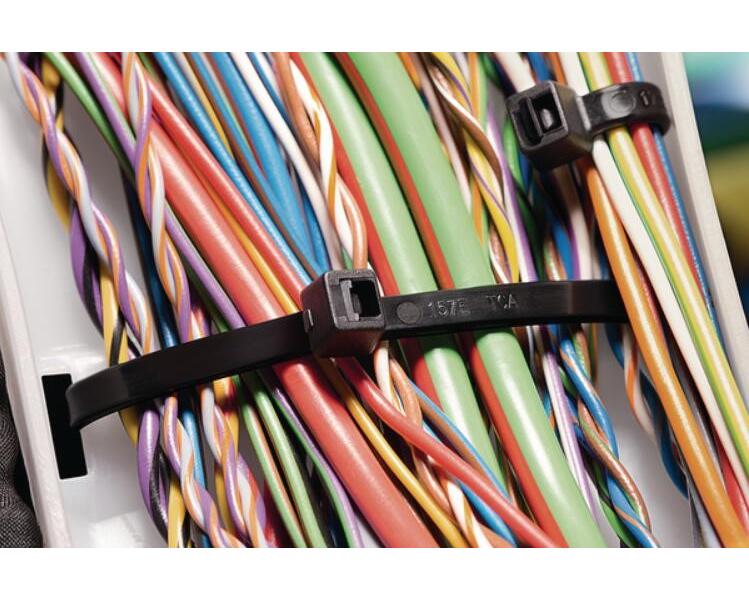 HT-STRIPS-200x2.5-S HellermannTyton 1345036 Bunteb&#229;nd i PA6.6 standard : T18L Strips Svart T18L 200x2,5mm