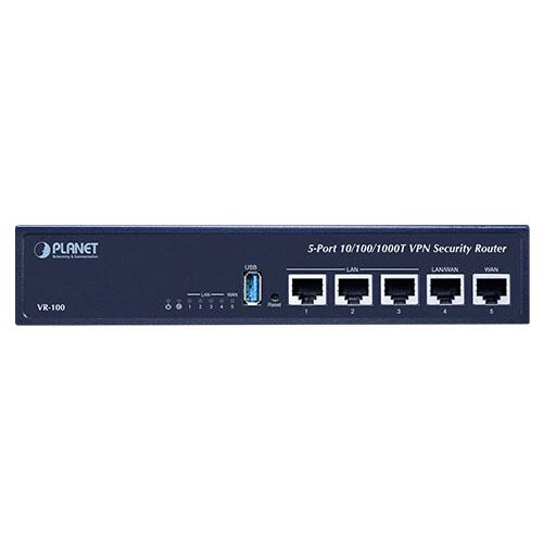 PLANET-VR-100 PLANET VR-100 PLANET VR-100 VPN Security Router 5-port 10/100/1000T RJ45