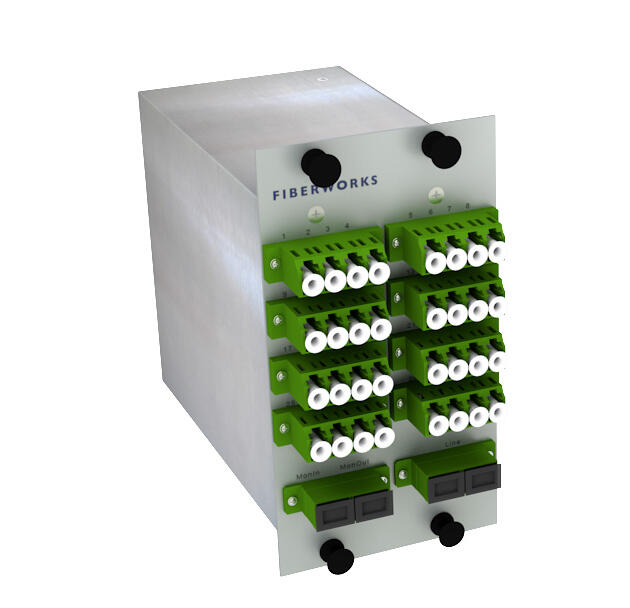 F-SPLIT-PLC-32M-LGX2 Fiberworks AS  PLC splitter 1:32 i LGX2 modul LC/APC SC/APC p&#229; linje- og monitorport