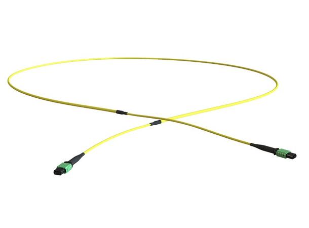 AFL Trunk MPO24F-MPO24F variant 4, 15m G.657.A1, 24 fiber 4.5mm Mikrokabel, gul 