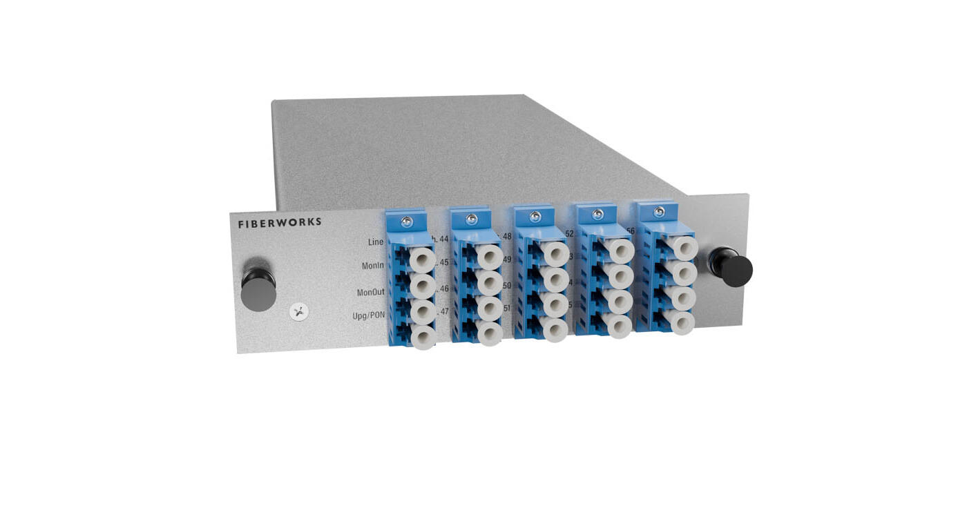 F-DMUX-SF16+1-HB-ML2 Fiberworks AS  Fiberworks 16+1 ch. DWDM Mux/Demux, LGX2 C44-C59, 100GHz, PON &amp; Mon, single fiber